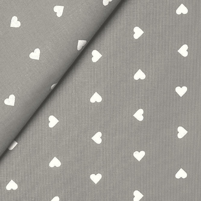 Cotone Cuore grigio/bianco